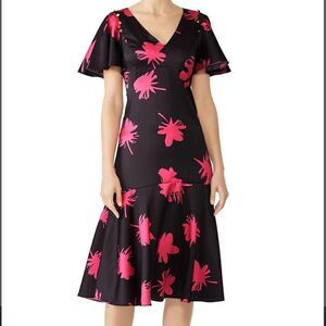 Prabal Gurung Fit & Flare Satin Dress
